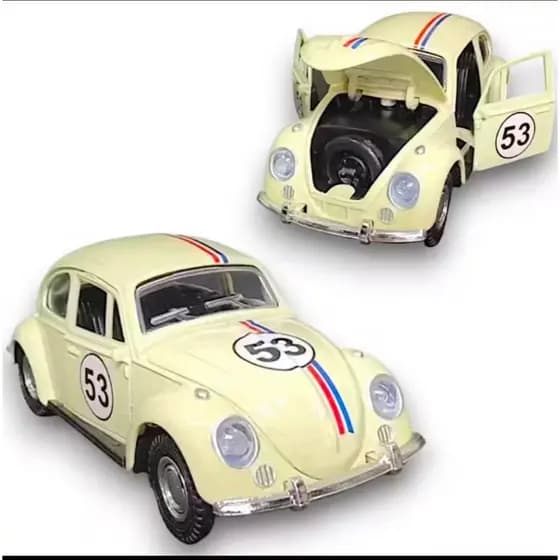 Miniatura Fusquinha Carrinho D Ferro Fusca Fricção Abre Porta//n-229l