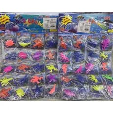 2 pacotes  com 40 pcs Dinossauro/frutos do mar/Peixes Cresce Na Água Animal Em Gel//y-222