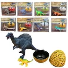kit dinossauro  com 2  dinossauro de borracha com ovo /n-2000