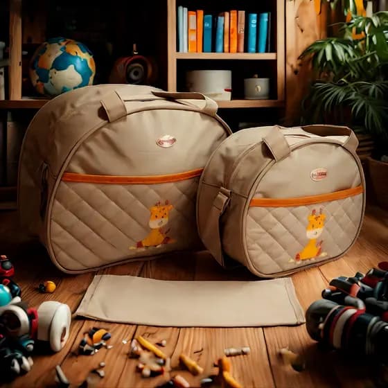 Kit Bolsa Maternidade Bolsa + Frasqueira Kit Girafinha saida maternidade passeio e viagens