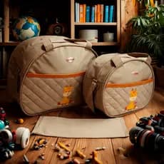 Kit Bolsa Maternidade Bolsa + Frasqueira Kit Girafinha saida maternidade passeio e viagens