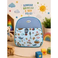Mochila ametista infantil - maternidade - passeio - frasqueira