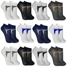 Meia Soquete Masculino Kit/12 Pares Tornozelo