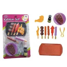 Kit Churrasco Brinquedo 12 peças Cozinha Divertida Comidinha Infantil