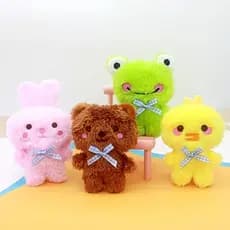 Chaveiro pelucia Sapo, Pato, ursinh, coelho Pequeno Animal Pingente Presente Lembrancinha Decoração