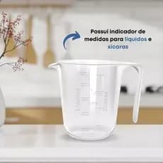 Jarra Graduada 700ml com Alça Polipropileno Com Indicador de Medidas