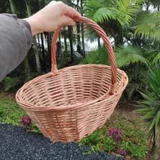 Cesta  Grande Oval de Vime 38x27x17cm Presente Decoração