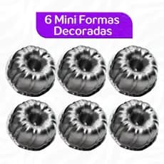Kit 6 Forma Mini Bolo Vulcao N1 9x4 Decorada Gomada Bolinho