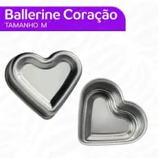 Forma Ballerine de Coração 20x18x4,5 - M Alumínio