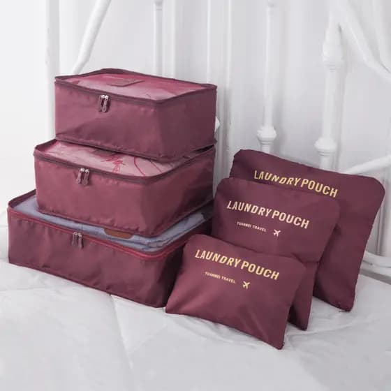 Organizador De Mala De Bagagem Viagem Kit 6 Necessaire Bolsa