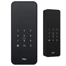 Fechadura Digital Eletrônica Sobrepor Com Senha Cartão Elgin Forti Basic S Porta Residencial Comercial
