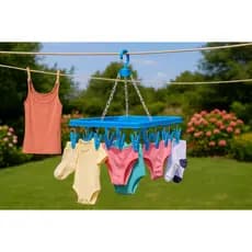 Varal de Roupa Retangular AmpePlast com 36 Prendedores Portátil Multiuso Super Prático
