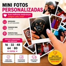 Mini Foto Polaroide - Kit 80 fotos - Cabe na capinha de celular - Alta qualidade - Entrega Full - Sem Legendas