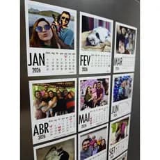 Calendário 2027 Com Suas Fotos - Calendário Personalizado 2027 - Com Imã + 1 FOTO BRINDE