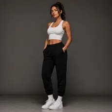Calça Moletom Feminina Flanelada Cintura Alta Inverno Conforto Tendência
