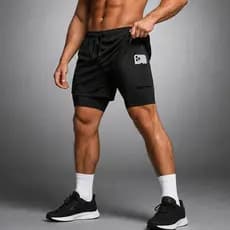 Short Bermuda Dry 2 em P ao G3 Plus Size Compressão Com Elastano Academia Masculino Sport treino