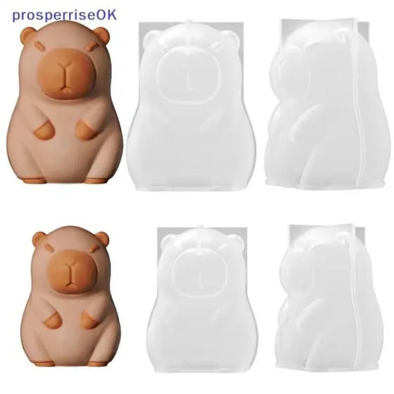 Molde 3D de Capivara, Molde de Silicone para Bolo Mousse 3D, Vela de Animal Especial para Sorvete