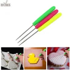 1 unidade de agulha para fondant, biscoitos, decoração de glacê, agulha para relevo de açúcar, agulha de marcação, ferra