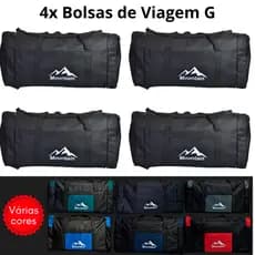 Kit 4 Bolsas de Viagem G Mala Grande Resistente Dobrável Média 45L Reforçada Familia Carnaval Férias