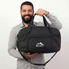 Bolsa de Mão Masculina com Alça para Viagem Preto Dia a Dia Academia Fitness Esporte Esportiva