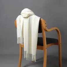 Cachecol Inverno Lenço Pashmina Xale Echarpe Feminino (FINO) branco （Cachecol-01）