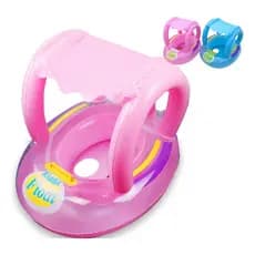 Boia Bote Bebê Cobertura Fralda Infantil Rosa Ou Azu Boia Piscina Bebe 65cm （Boia -001）