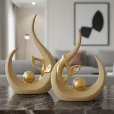 Enfeite Decorativo Cerâmica Sala Mesa Rack Aparador Escultura Luxo Decoração Escritório