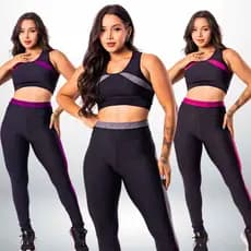 Conjunto Fitness Feminino Top e Calça  Legging Roupa de Academia