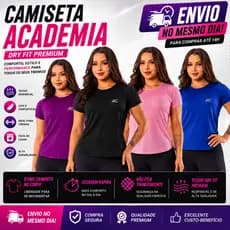 Camiseta Academia Feminina Dry Fit Treino Blusa Caminhada Treino Musculação