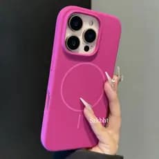 Nova Capa De Telefone De silicone Redonda Magnética Fina Para iPhone 16 12 13 14 15 Pro Max Macio À Prova De Choque
