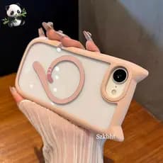 Capa Transparente À Prova De Choque Com Orelha De Gato 3D Para iPhone 16 15 14 13 12 Pro Max 16e Carregamento Sem Fio Ma