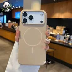 Capa Magnética De Silicone Líquido Macio Para iPhone 16 15 14 13 12 17 Pro Max Traseira Antiderrapante E Antiarranhões