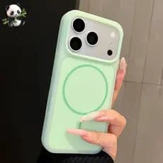 Capa Protetora De Silicone Magnético De Dois Tons Para iPhone 17 16 15 14 13 Pro Max Traseira De Doces De Luxo