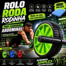 Rodinha  Abdominal Rolo Roda Para Exercícios Lombar Academia Funcional Fortalecimento Core