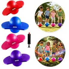 Pogobol Bola de Equilíbrio Salto Inflável Com Plataforma para Exercícios Com Bomba Inclusa