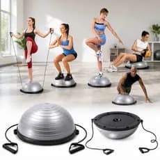 Meia Bola Suiça Bosu COM BOMBA INCLUSA Balance Dome Ball Pilates Yoga Sports Fortalecimento
