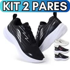 Kit Tenis Masculino Esportivo Tênis Feminino Academia Treino Amortecimento Sola EVA Leve Confortavel