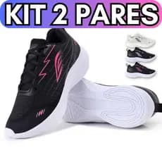 Kit Tênis Feminino Esportivo Masculino Treino Amortecimento Tecido Respirável Confortável Leve