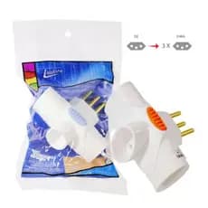 ADAPTADOR MULTIPLICADOR 3S 2P+T 10A/250V - LEADERSHIP 7119
