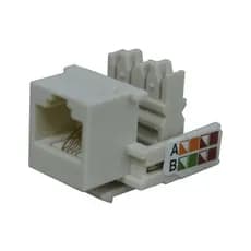 Conector Fêmea Rj11 Cat3 4 Vias Bege - Kit 10 unidades