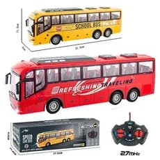 RC School Brinquedos De Brinquedo Para Ônibus Com Simulação De Luz Carros Modelo De Controle Remoto