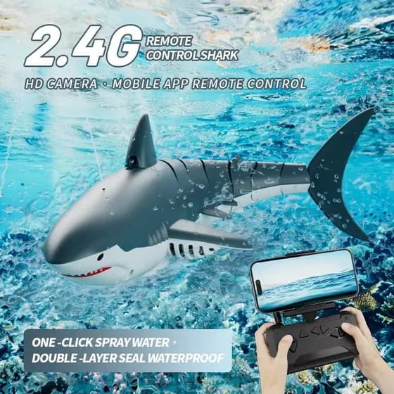 S6 Inteligente Rc Tubarão Spray Água Brinquedo De Controle Remoto Barco Navio Piscina Banho Brinquedos Elétricos Para Cr