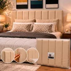 Cabeceiras de Cama 60x20cm Cabeceira de Cama para Casal Estofada Adesiva Modulada Autocolante