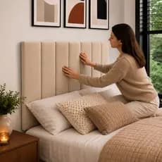 Cabeceiras de Cama Autocolante 60x20cm Cabeceira de Cama para Casal Estofada Adesiva - ENVIO RÁPIDO
