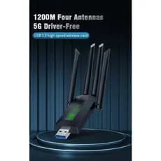 Adaptador Wifi PC USB - Dual Band  5G/2.4G - 4 Antenas - USB 3.0