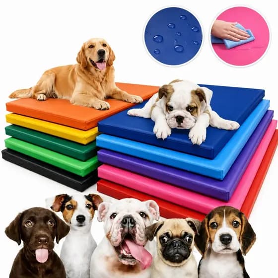 Caminha Colchonete Petlife 70x50cm Impermeável Cães Cores Lisas Estampadas Lavável Macio