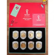 2022 Medalhas Comemorativas Periféricas De Futebol 8 Conjunto De Caixa De Presente Enfeites De Coleção