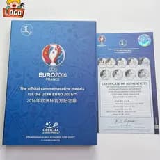 Coleção Clássica De 8 Medalhas Comemorativas Para Moedas De Futebol Do Campeonato Europeu De 2016