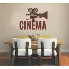 Adesivo Decoração Parede Cinema Projetor Claquete Filme