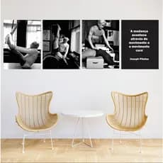 Conjunto de 4 Placas 30x40 Joseph Pilates Estúdio Sala Academia Jp782